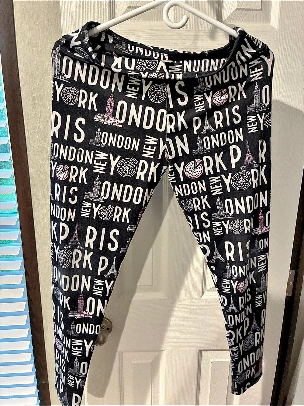 Justice Printed Leggings in Black & White Size 18